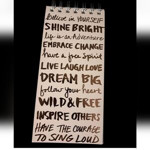 Molly & Rex Tall Hardcover Notepad Journal - Inspirational. NEW